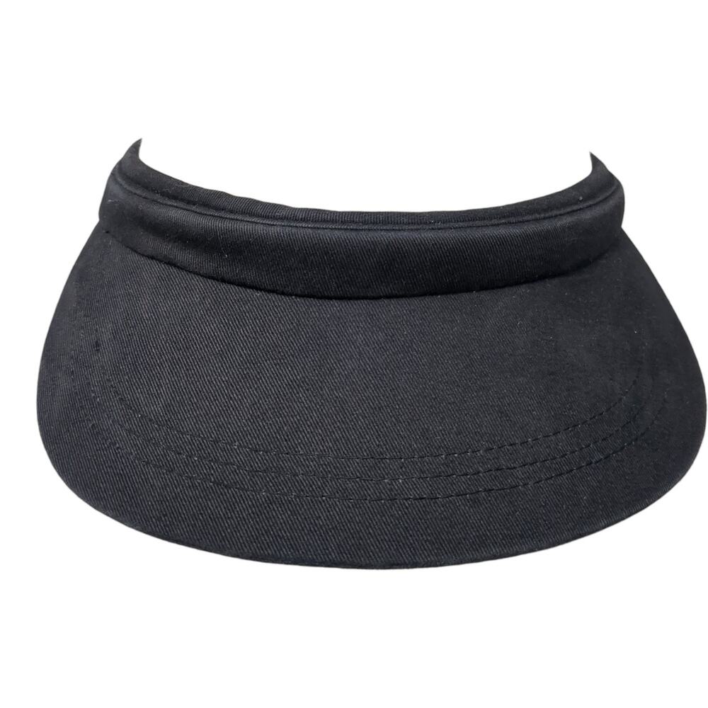 Joe Boxer Clip On Sun Visor Hat Black One Size Solid Outdoor Blank